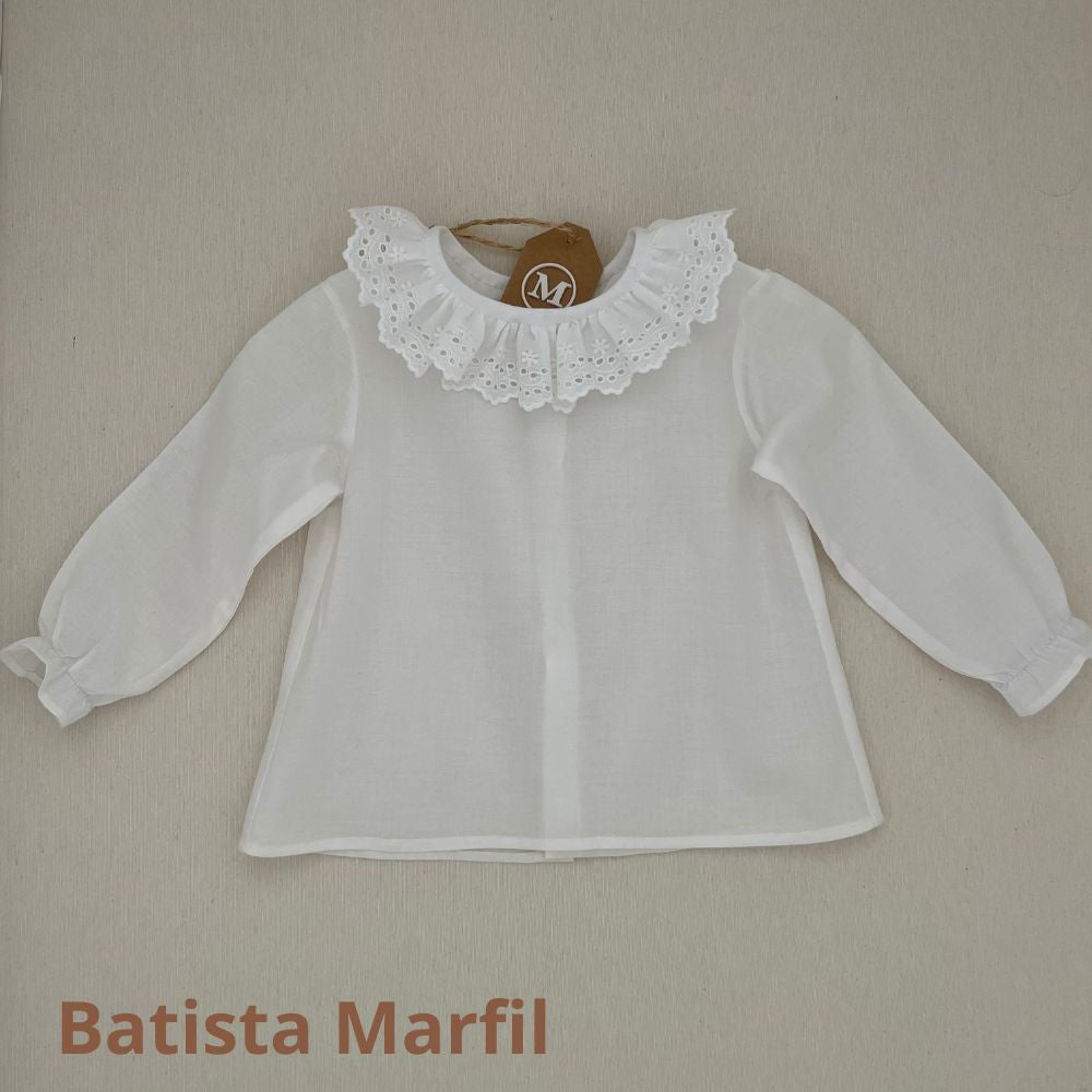 Camisa de batista marfil