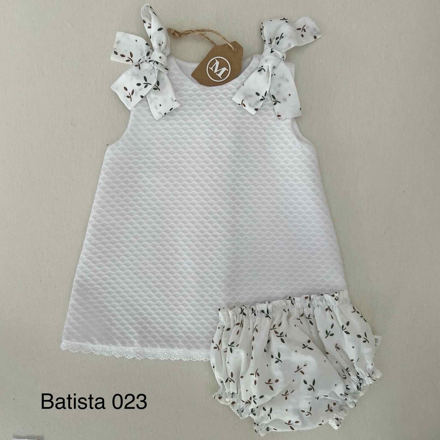 Conjunto Vestido de Piqué con Lazos