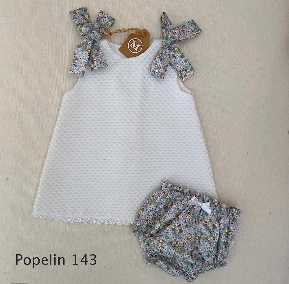 Conjunto Vestido de Piqué con Lazos