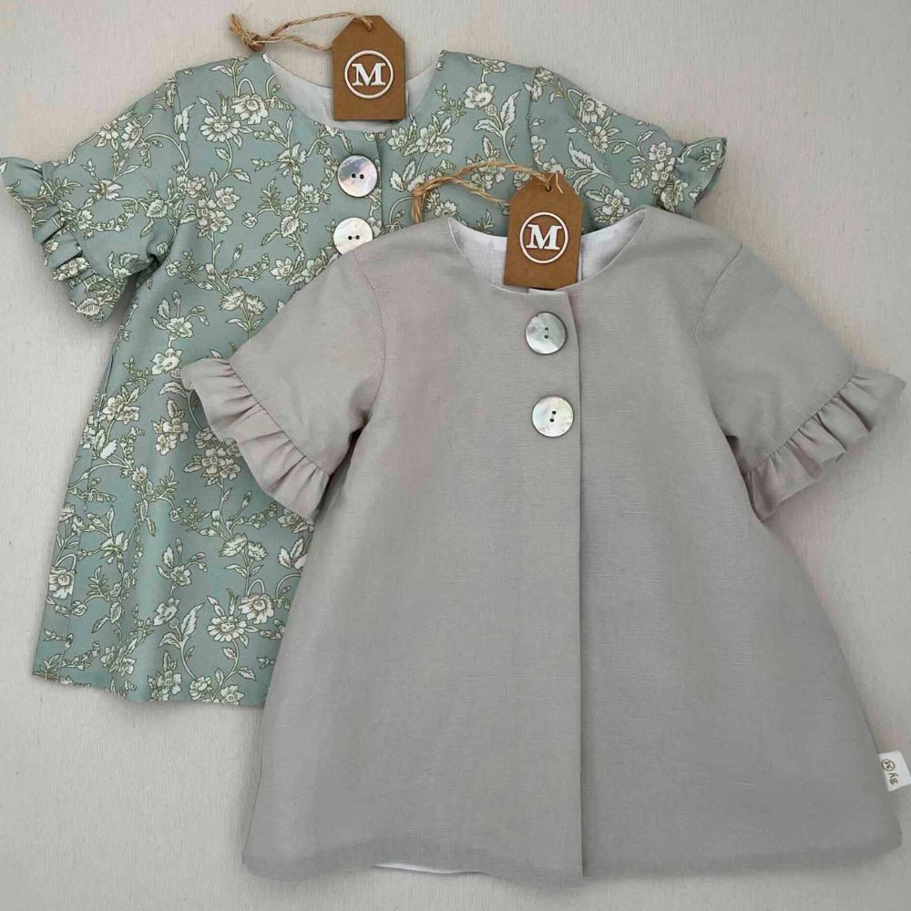 Vestido de Manga Corta Primavera_Verano