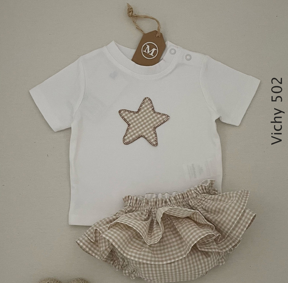 Conjunto de camiseta con dibujo