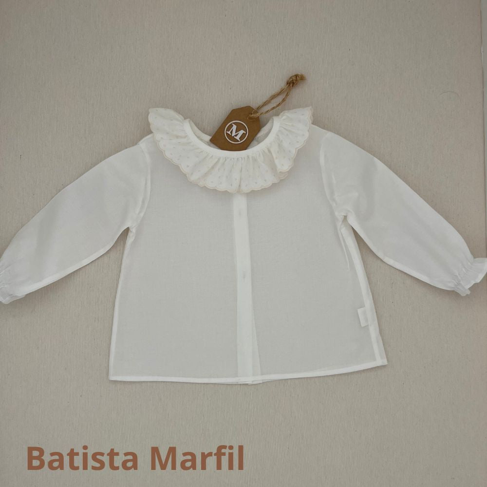 Camisa de batista marfil