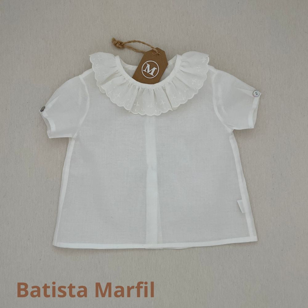 Camisa de batista marfil