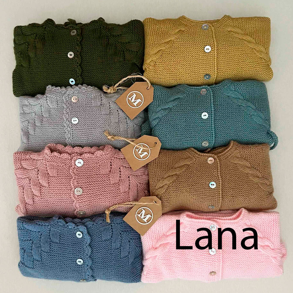 Conjunto Tres Piezas de Lana para Bebés.Talla 0/3