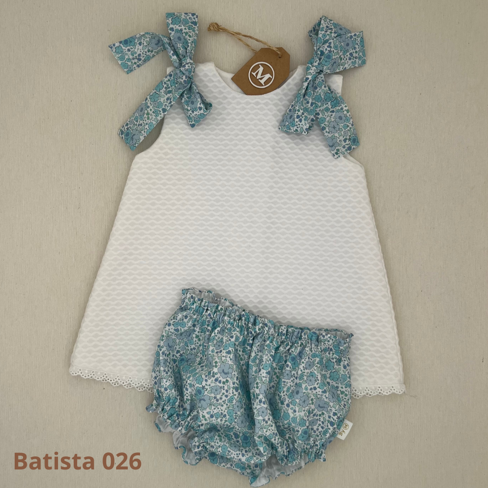 Conjunto Vestido de Piqué con Lazos