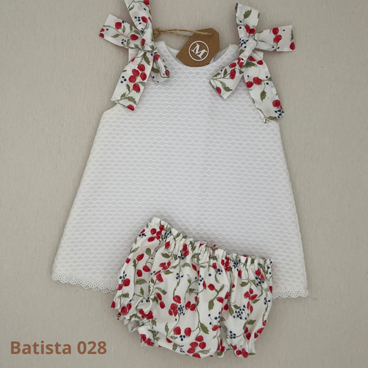 Conjunto Vestido de Piqué con Lazos