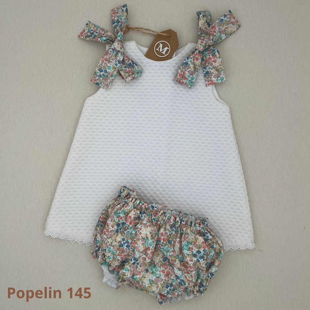 Conjunto Vestido de Piqué con Lazos