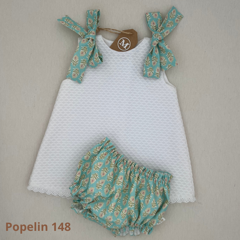Conjunto Vestido de Piqué con Lazos