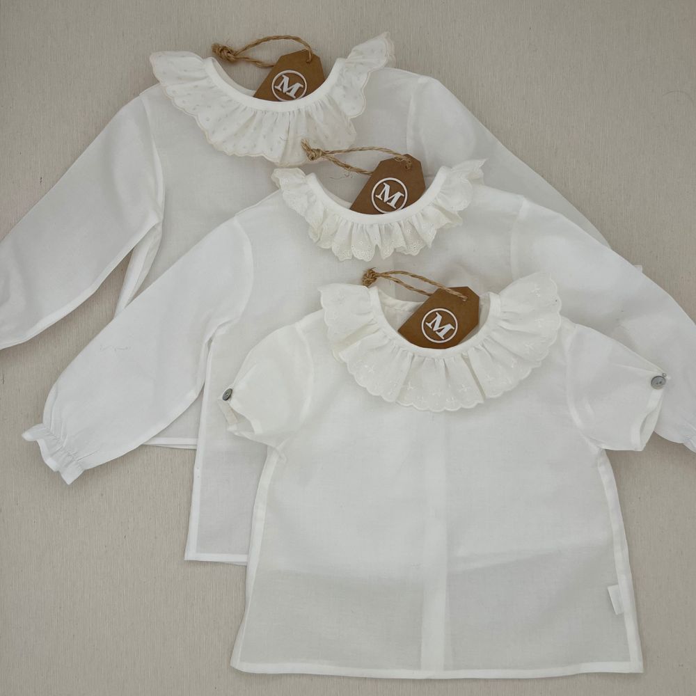 Camisa de batista marfil