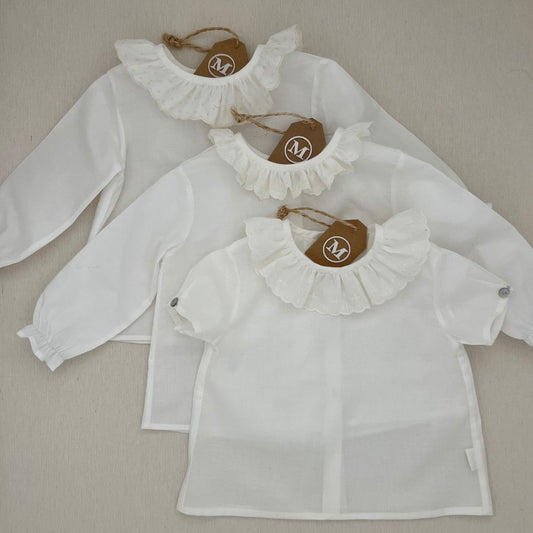 Camisa de batista marfil