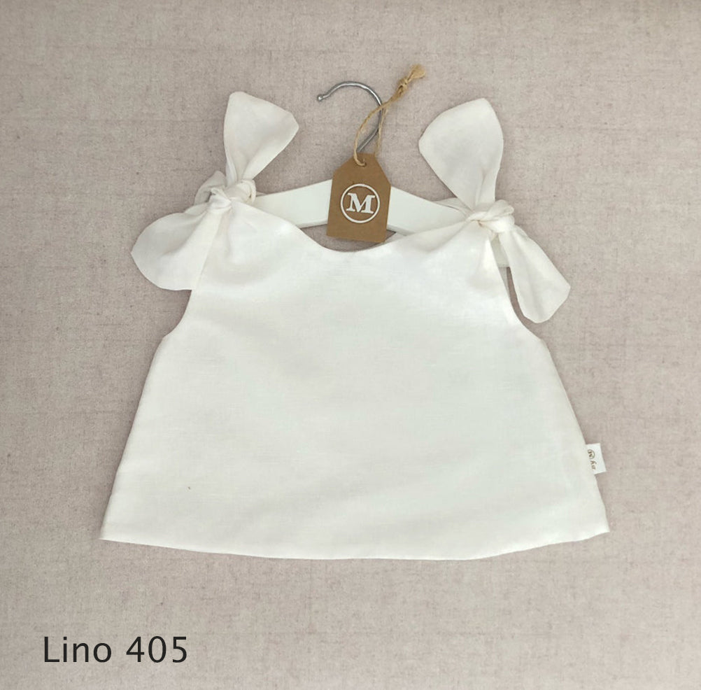 Blusa corta de lazos