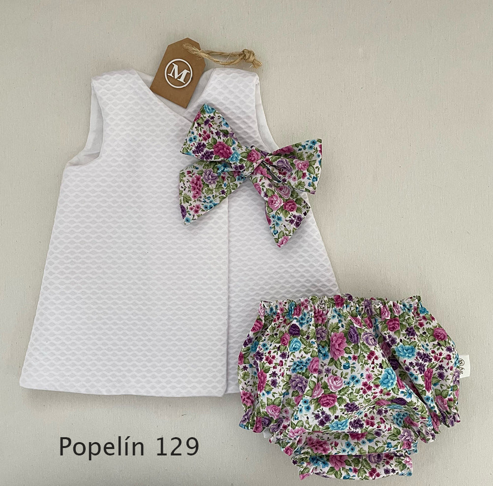 Conjunto Vestido básico con lazo