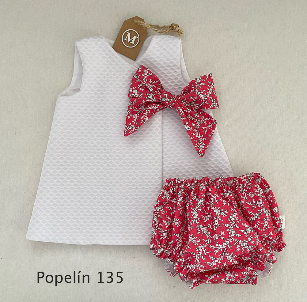 Conjunto Vestido básico con lazo