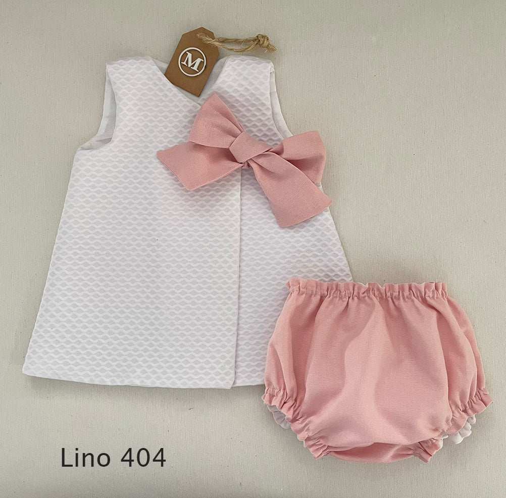 Conjunto Vestido básico con lazo