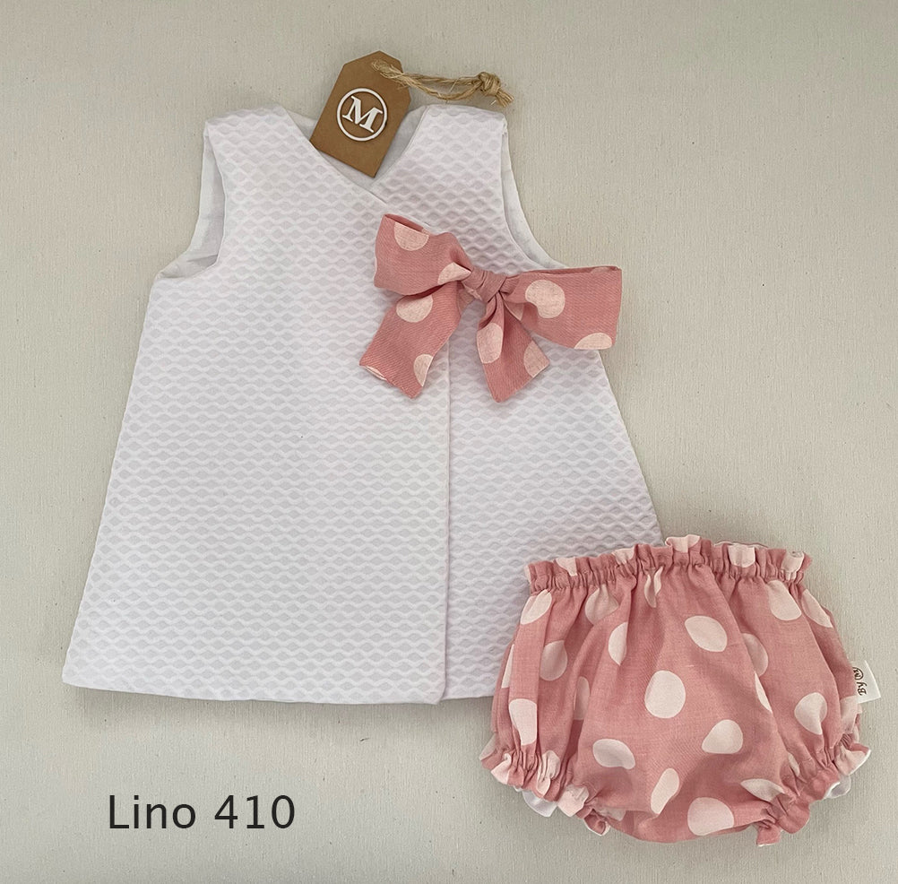 Conjunto Vestido básico con lazo