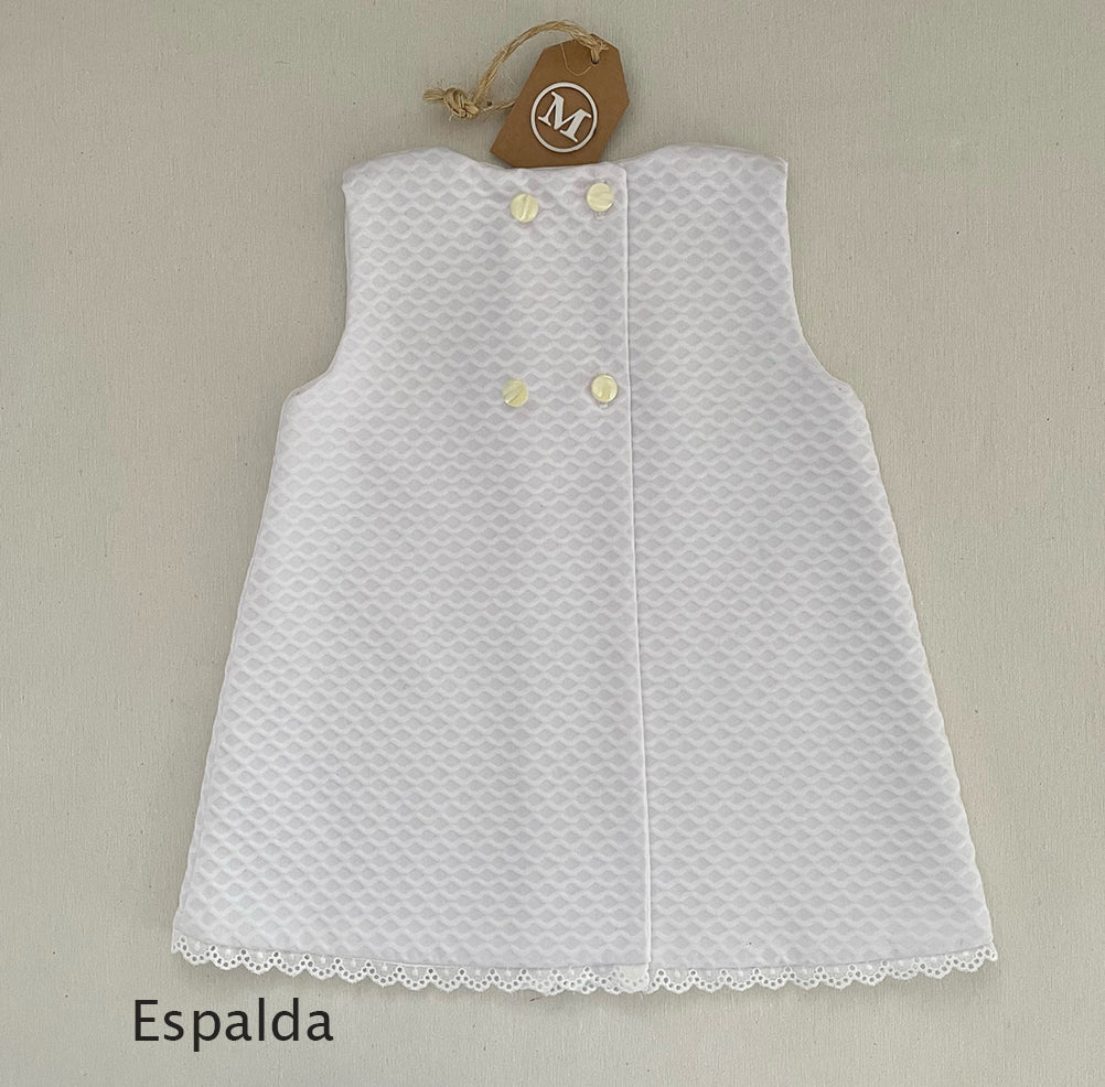 Conjunto Vestido de piqué con lazos